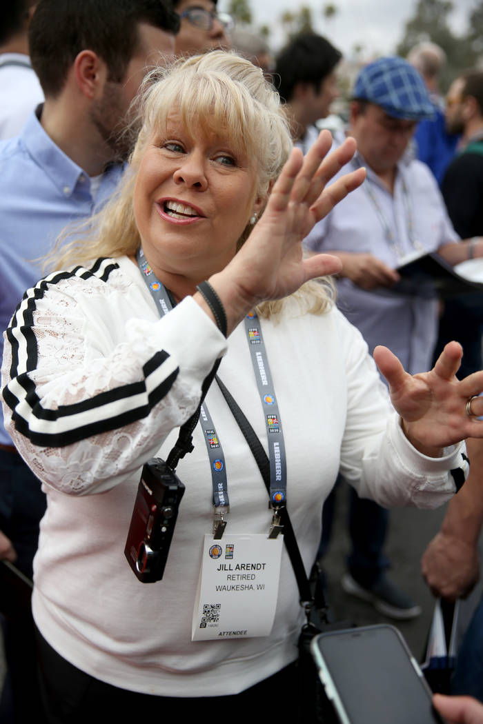 Jill Arendt of Waukesha, Wis. at the ConExpo-Con/Ag 2020 at the Las Vegas Convention Center Tu ...