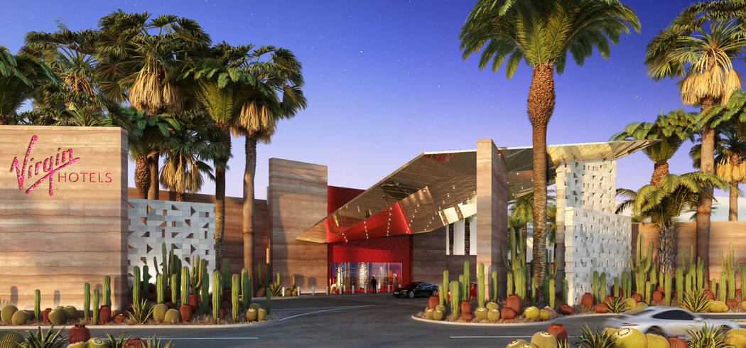 Rendering of the entrance of Virgin Hotels Las Vegas (Virgin Hotels)