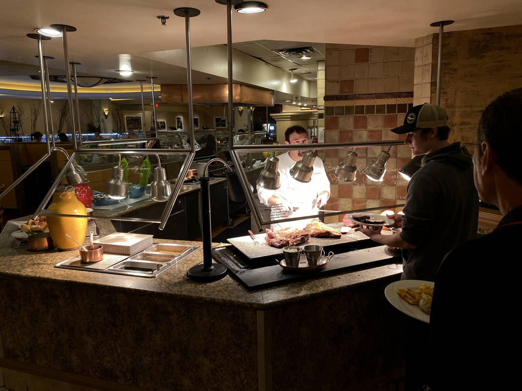 The MGM Grand Buffet Tuesday, March 10, 2020. MGM Resorts International will temporarily close ...