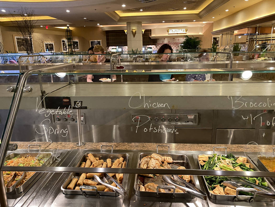 The MGM Grand Buffet Tuesday, March 10, 2020. MGM Resorts International will temporarily close ...