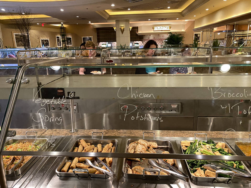 The MGM Grand Buffet Tuesday, March 10, 2020. MGM Resorts International will temporarily close ...