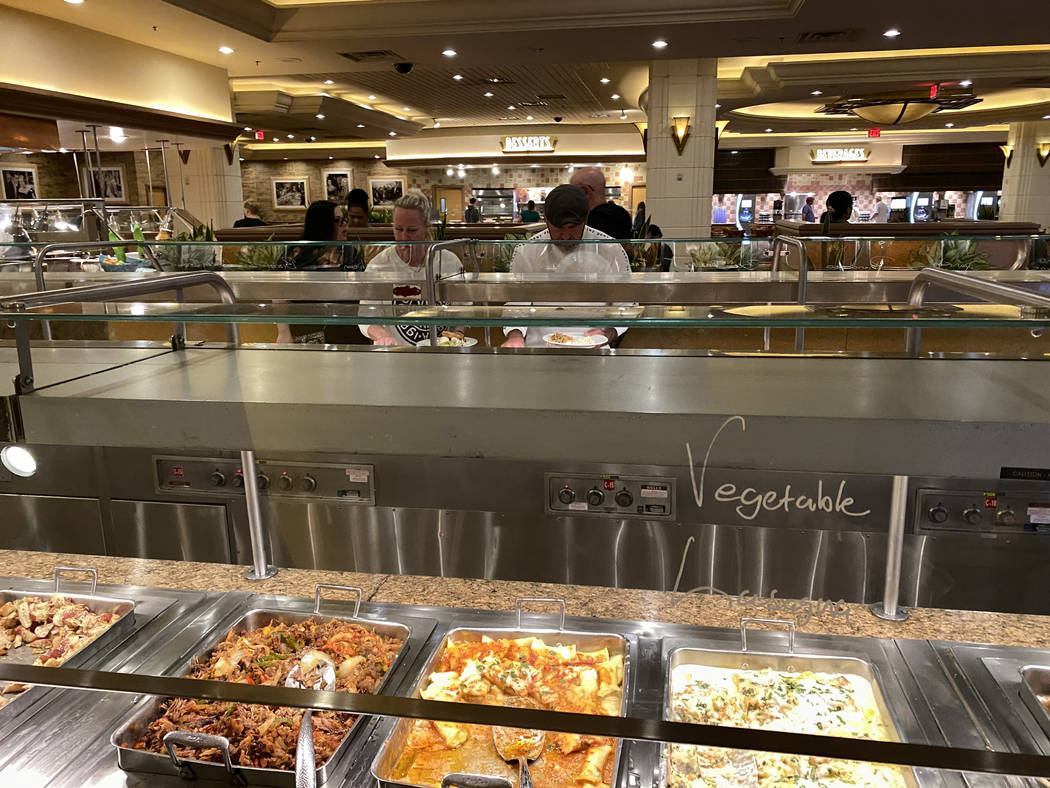 The MGM Grand Buffet Tuesday, March 10, 2020. MGM Resorts International will temporarily c ...