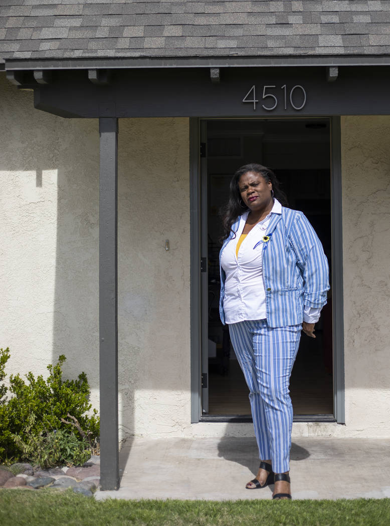 Vera Moore, CEO and founder of True Beginnings, poses for a portrait at a new housing space on ...