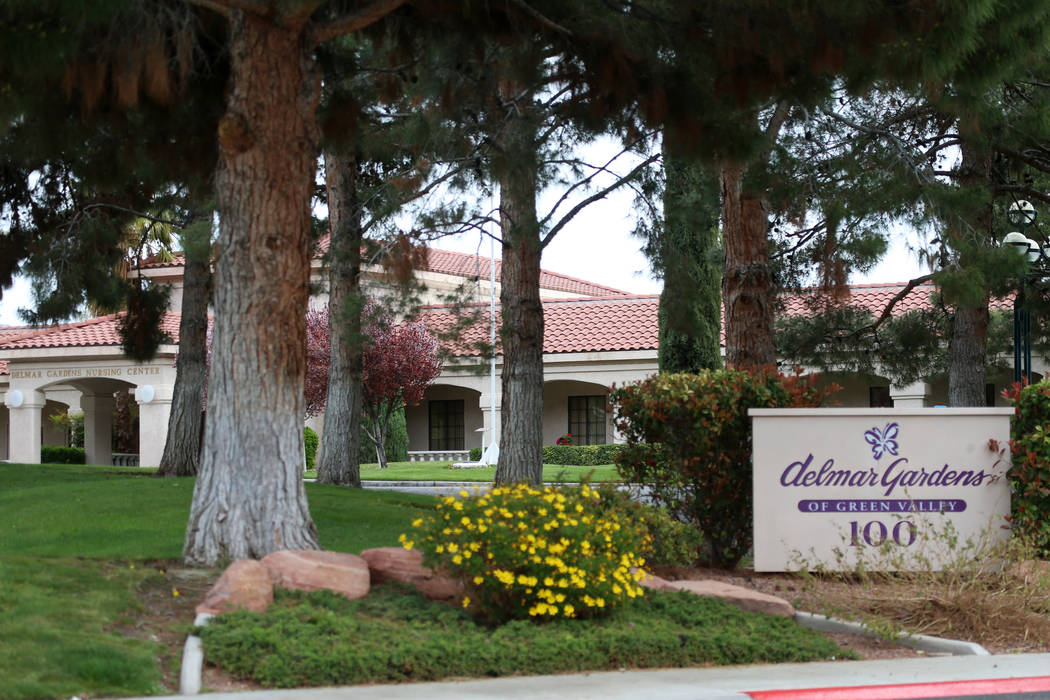 The Delmar Gardens of Green Valley nursing home in Henderson, Thursday, March 12, 2020. (Erik V ...