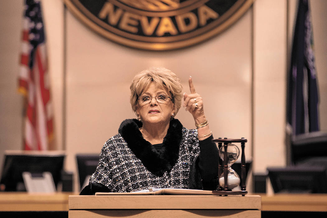 Las Vegas Mayor Carolyn Goodman delivers the annual State of the City address on Thursday, Jan. ...