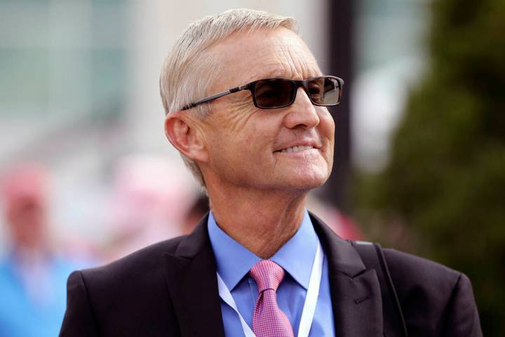 In this May 3, 2019, file photo, trainer Jason Servis is seen at Churchill Downs in Louisville, ...