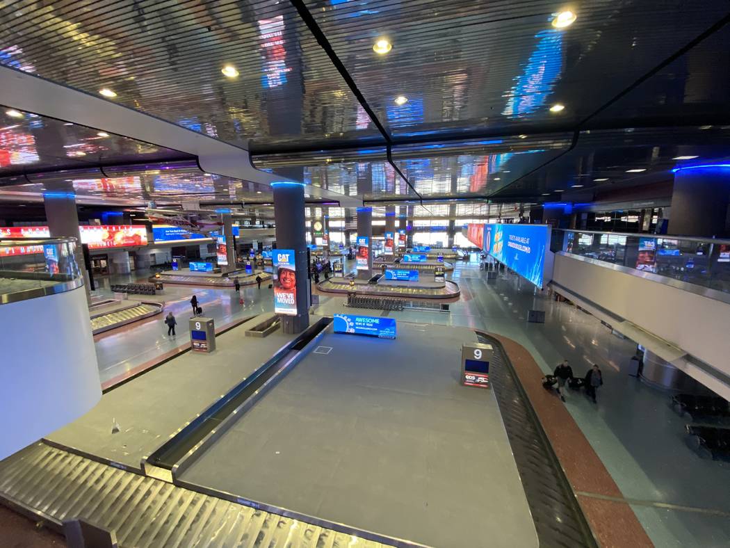 Some vendors at Las Vegas’ McCarran International Airport are cutting back hours amid ...