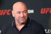 UFC president Dana White listens to questions during a press conference at the UFC Apex in Las ...