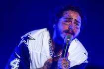 Post Malone performs at the downtown stage during day 3 of the Life is Beautiful festival in do ...