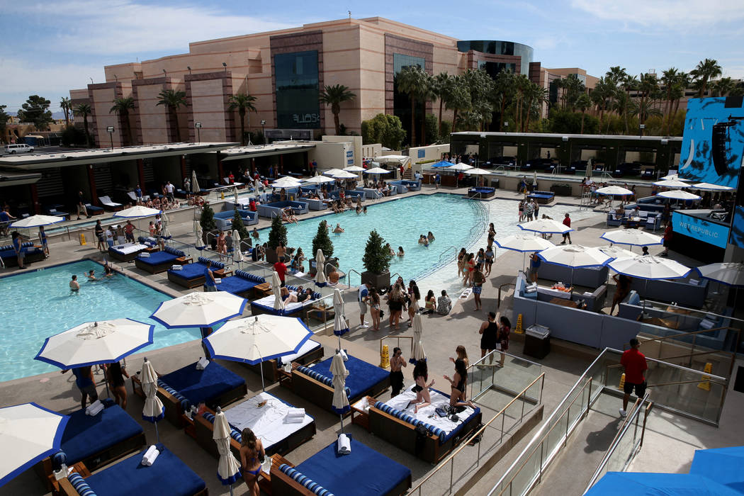 The newly renovated Wet Republic at MGM Grand in Las Vegas Friday, March 6, 2020. (K.M. Cannon/ ...