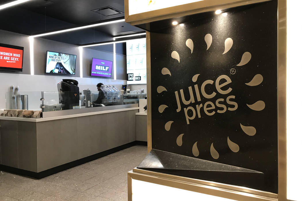 Juice Press at Bellagio, which will remain open the week of March 16 through March 22, on Satur ...