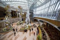 The conservatory at MGM National Harbor hotel-casino in Oxon Hill, Md. on Thursday, Dec. 8, 201 ...