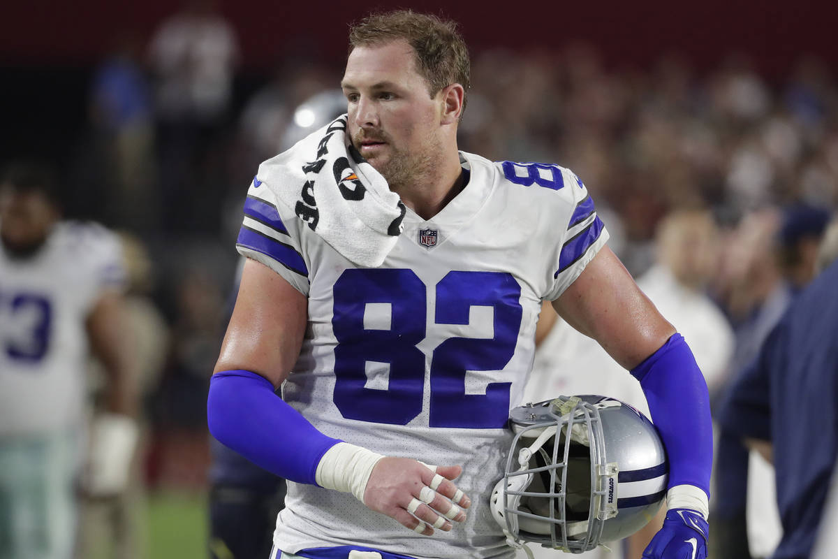 Dallas Cowboys tight end Jason Witten (82) stands on the sidelines during  the second half of an …