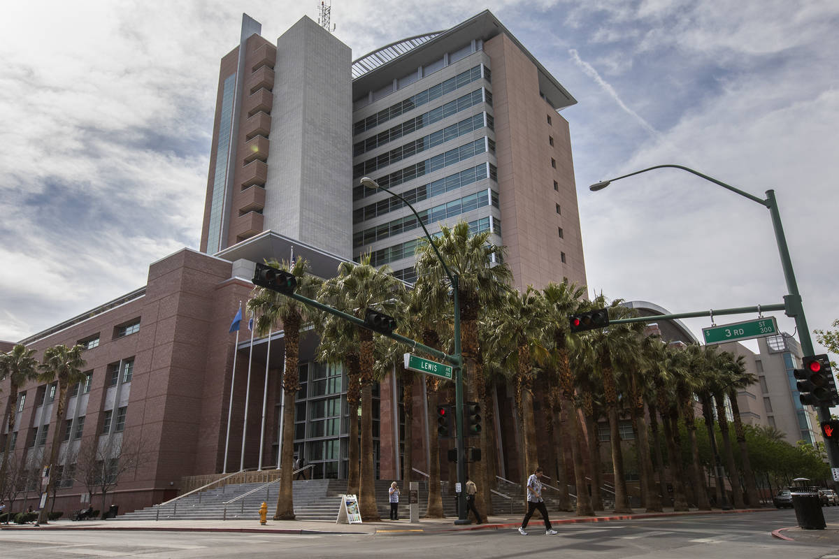 The Regional Justice Center as seen on Friday, March 6, 2020, in Las