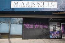 The Majestic Repertory Theatre is closed due to corona virus concerns in Las Vegas, Tuesday, Ma ...