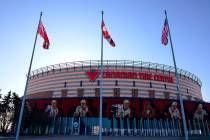 The home rink of the Ottawa Senators, the Canadian Tire Centre, stands in Ottawa, Ontario, Thur ...