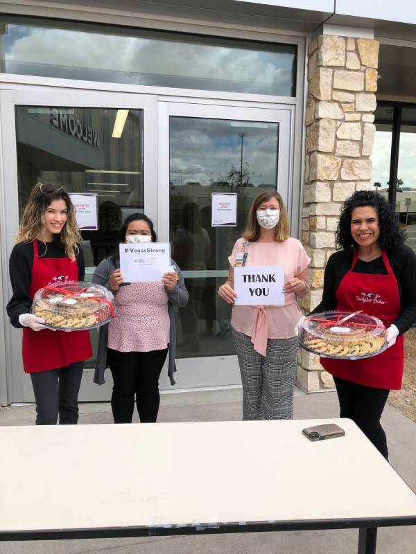 CurlyTop Baker gourmet cookie company recently delivered trays of cookies to first responders a ...