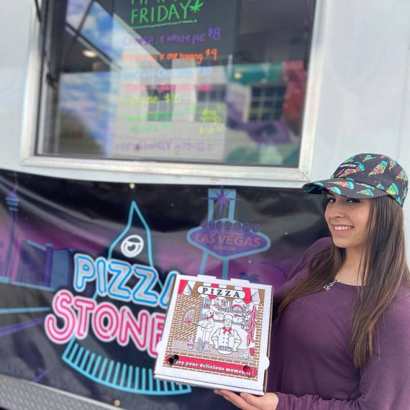 Madisen Saglibene is catering free personal pizzas to staff at Las Vegas Valley hospitals and g ...