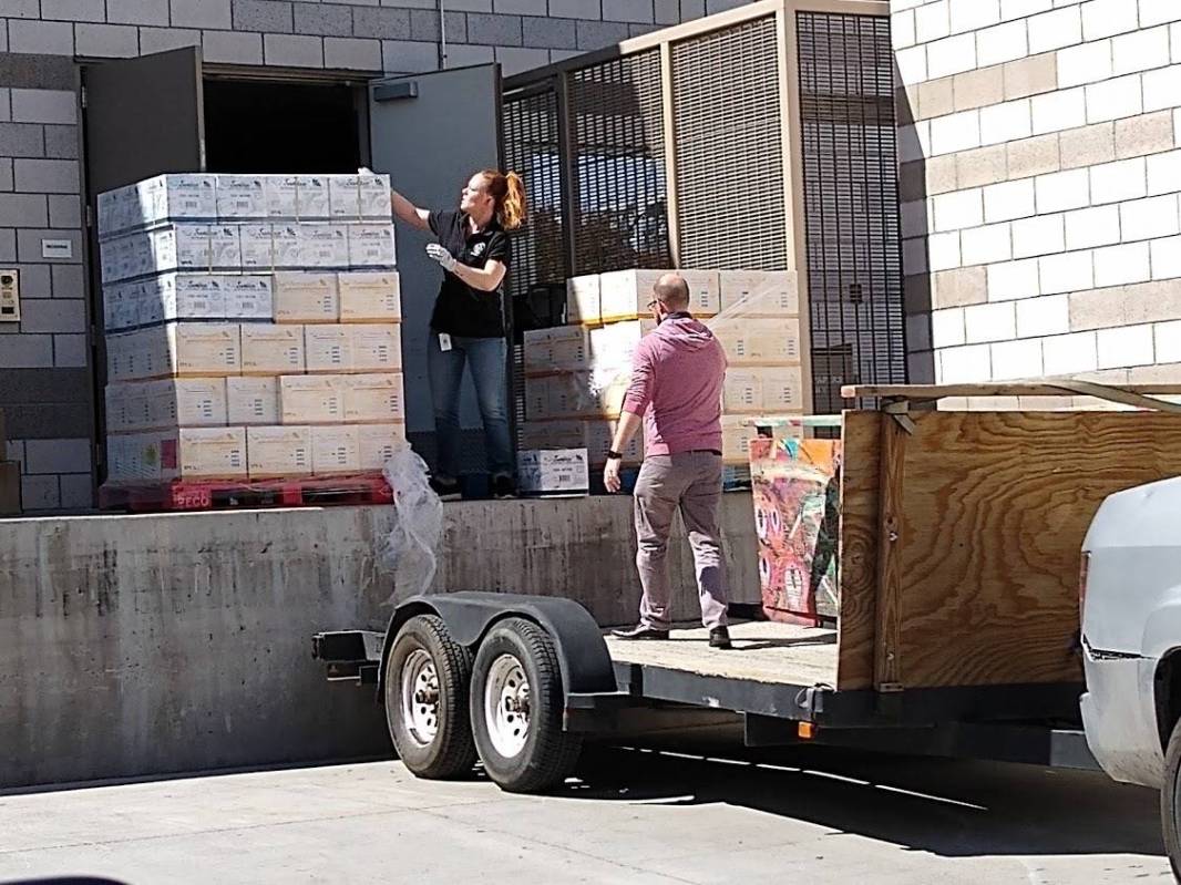 Las Vegas Councilman Brian Knudsen worked with Shetakis Foodservice to purchase cases of gloves ...