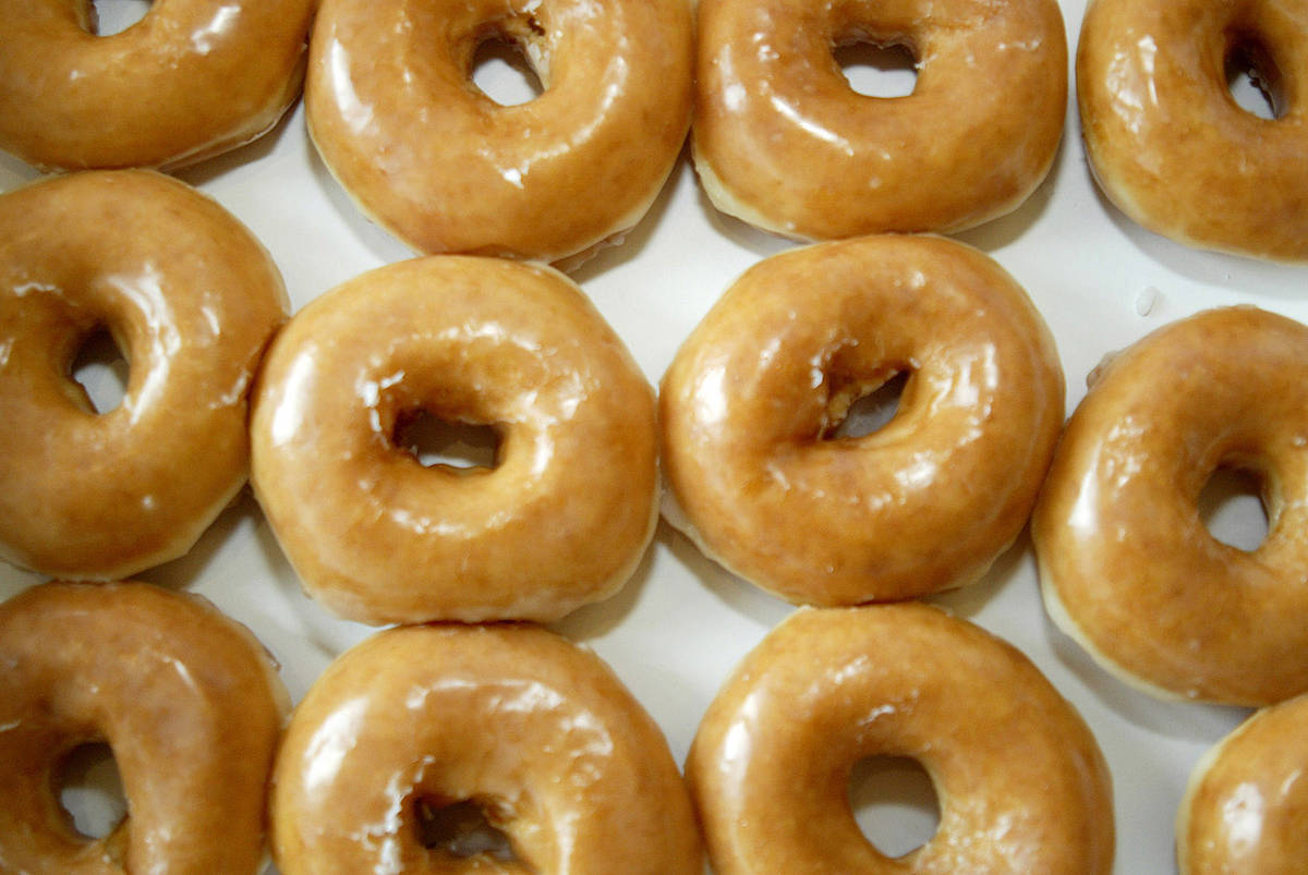 Krispy Kreme glazed doughnuts (Nell Redmond/ Bloomberg News)