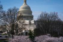 The Capitol is seen as lawmakers negotiate on the emergency coronavirus response legislation, a ...