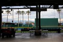 A closed Goodyear Ballpark, spring training home of the Cleveland Indians and Cincinnati Reds b ...