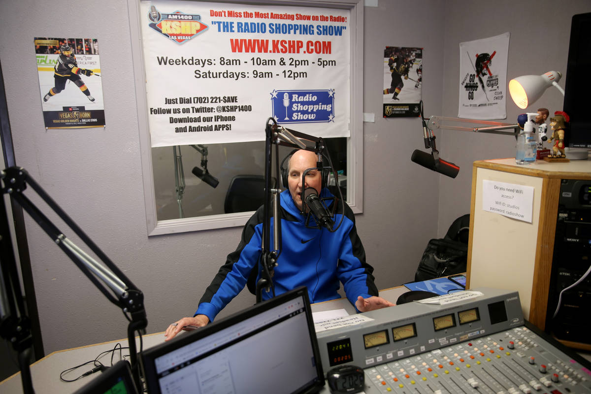 Local sports radio host TC Martin does the TC Martin Show on KSHP 1400 AM Las Vegas Wednesday, ...