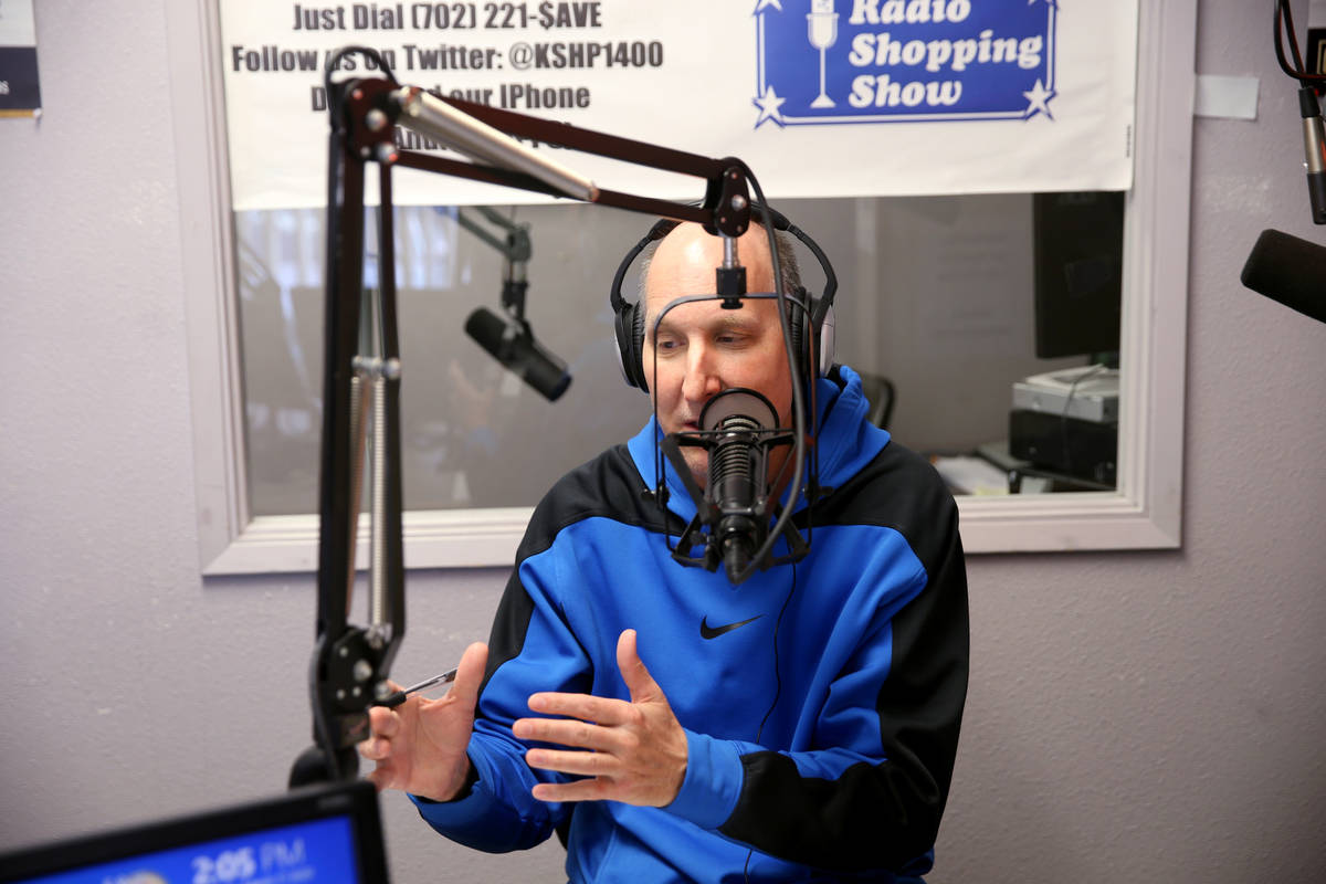 Local sports radio host TC Martin does the TC Martin Show on KSHP 1400 AM Las Vegas Wednesday, ...