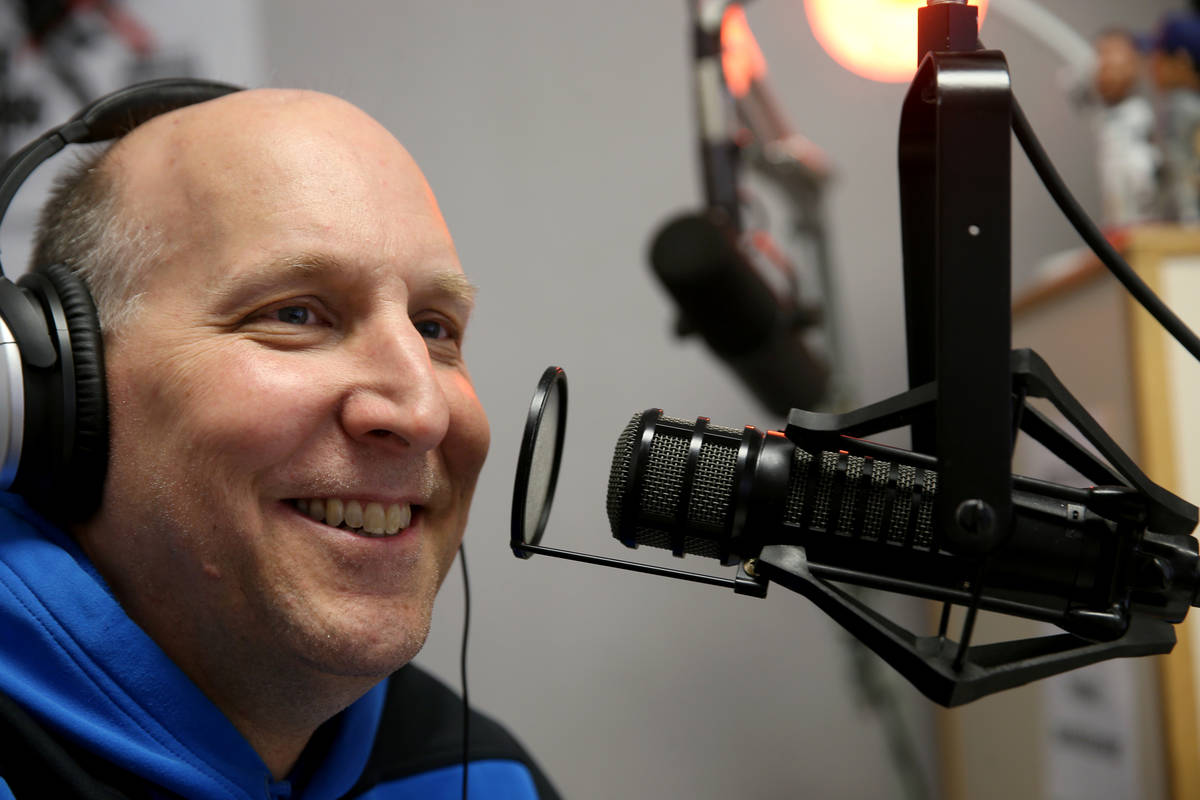 Local sports radio host TC Martin does the TC Martin Show on KSHP 1400 AM Las Vegas Wednesday, ...