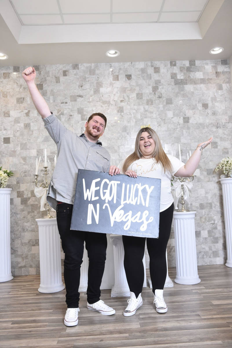 After their April 4 wedding was canceled, Kacie and Austin Madec rushed to The Lucky Little Cha ...