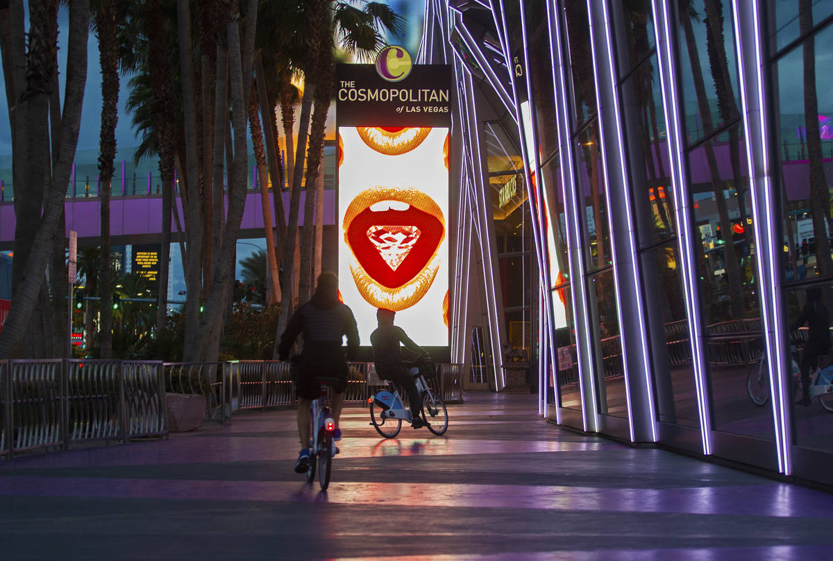 The Las Vegas Strip is largely empty after Gov. Steve Sisolak ordered a mandatory shutdown of m ...