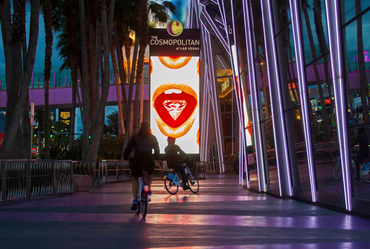 The Las Vegas Strip is largely empty after Gov. Steve Sisolak ordered a mandatory shutdown of m ...