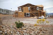 A home under construction in Las Vegas on Friday, March 13, 2020. (Erik Verduzco/Las Vegas Revi ...