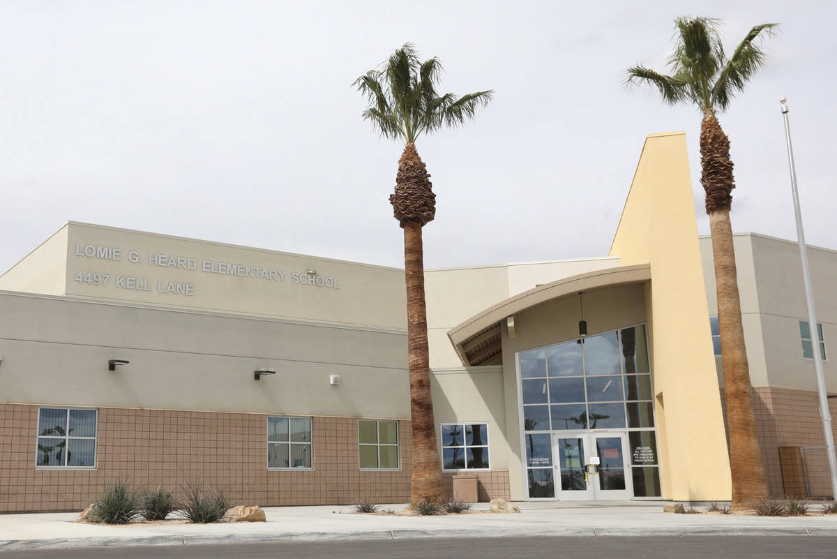 Lomie G. Heard Elementary School in Las Vegas pictured on Thursday, March 19, 2020. (Ellen Schm ...