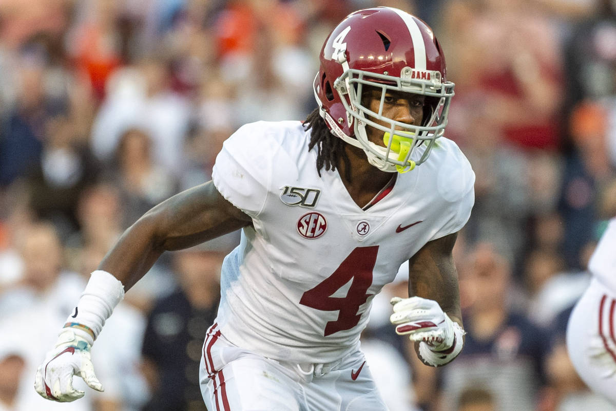 Alabama wide receiver Jerry Jeudy (4) during the first half of an NCAA college football game, S ...