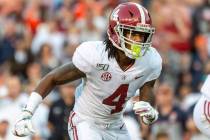 Alabama wide receiver Jerry Jeudy (4) during the first half of an NCAA college football game, S ...