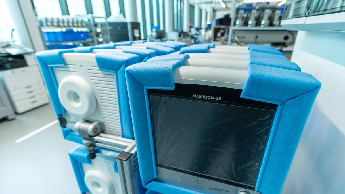 Reno-based Hamilton Medical's ventilator manufacturing facility is located in Domat Ems, Switze ...