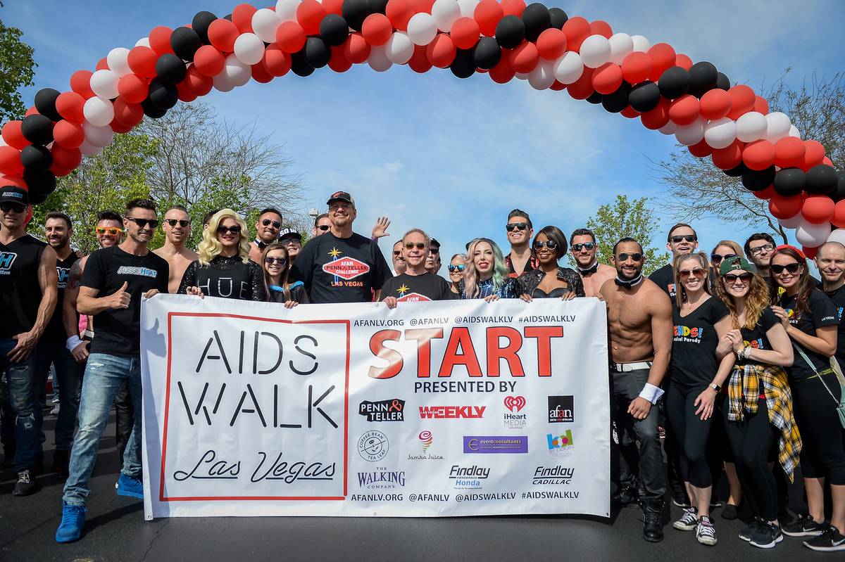 AFAN supporters at the 29th Annual AIDS Walk Las Vegas at Town Square in this April 7, 2019, fi ...