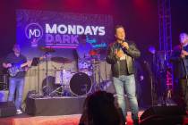 Mark Shunock plays to the cameras during Mondays Dark's live stream event on Monday, March 16, ...
