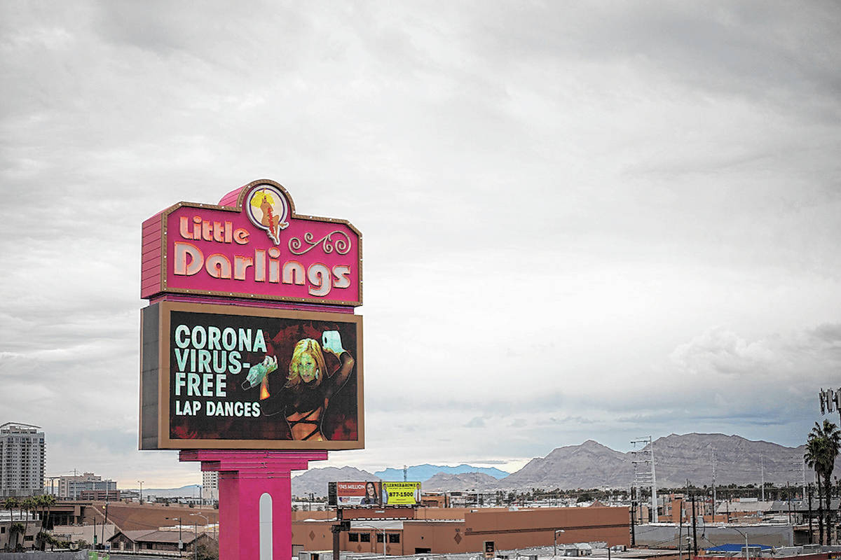 Little Darlings strip club advertises "coronavirus-free lap dances" on Thursday, Marc ...
