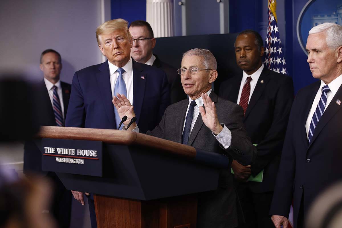 Director of the National Institute of Allergy and Infectious Diseases Dr. Anthony Fauci speaks ...