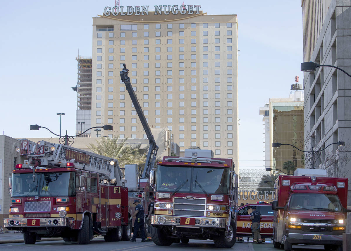 A structure fire occurred at 320 S. 1st street, next to Golden Nugget, in a two-story building ...