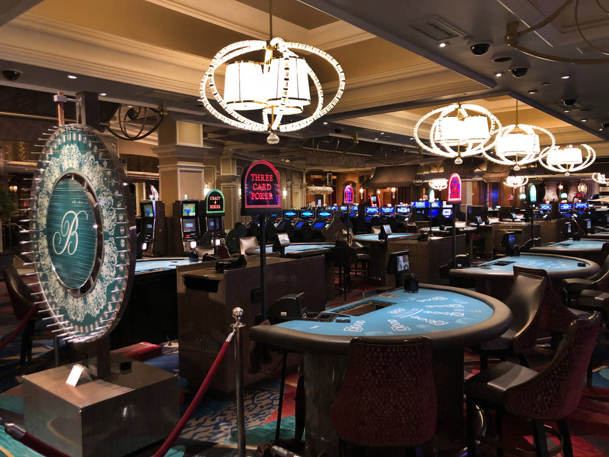 Table games are shut down within the Bellagio as MGM prepares to shut down casino operations at ...