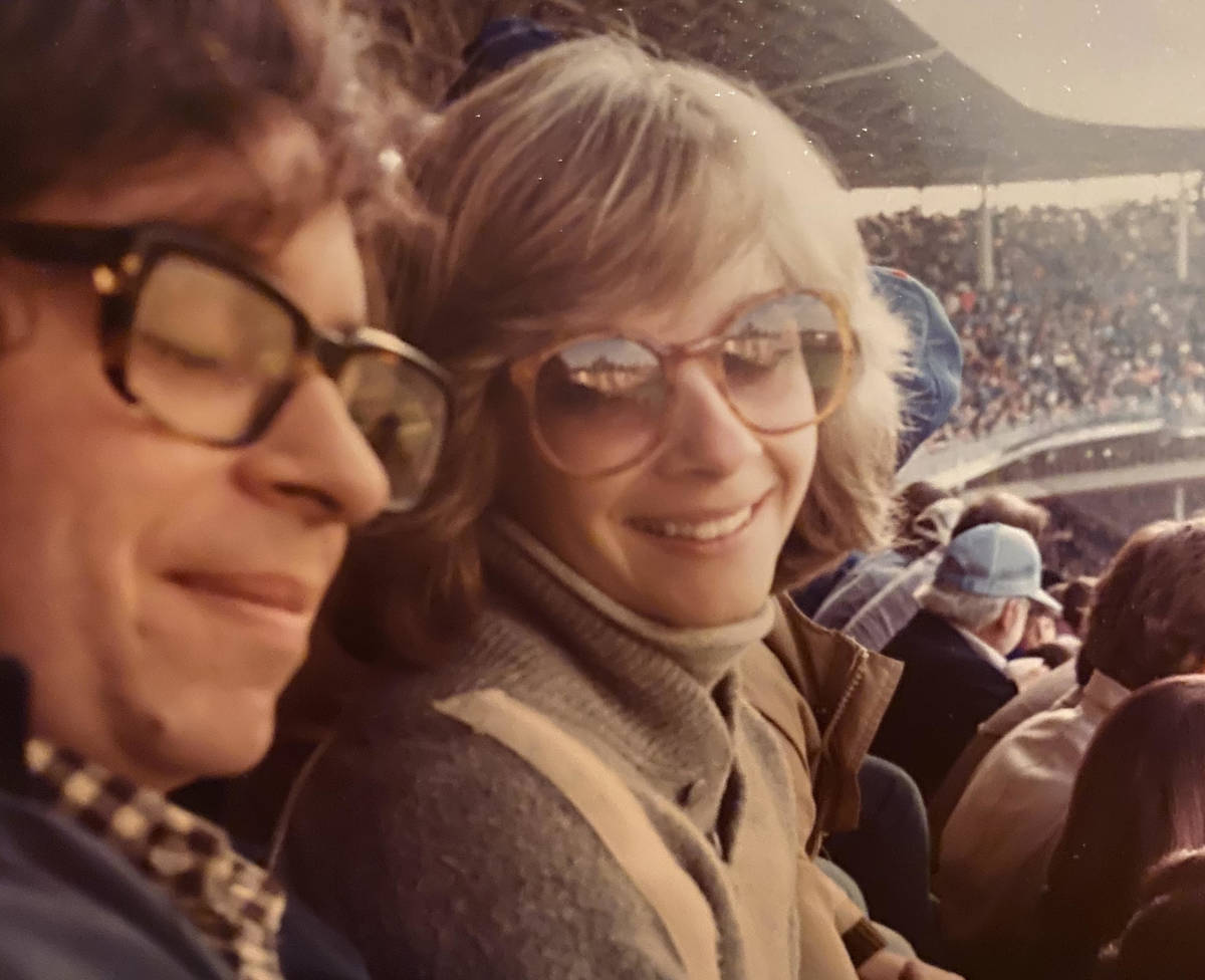 Daniel Scully and his sister Cissy Greenspan at a Chicago Cubs game in 1982. (Cissy Greenspan)