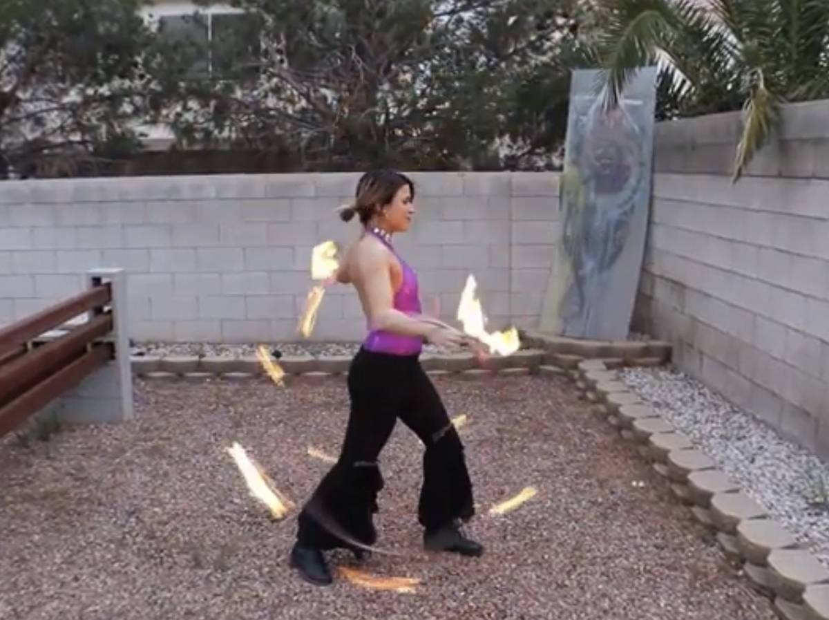 Jen Ranalli of “X Rocks” performs a fire act -- in her back yard -- in an episode of "The S ...
