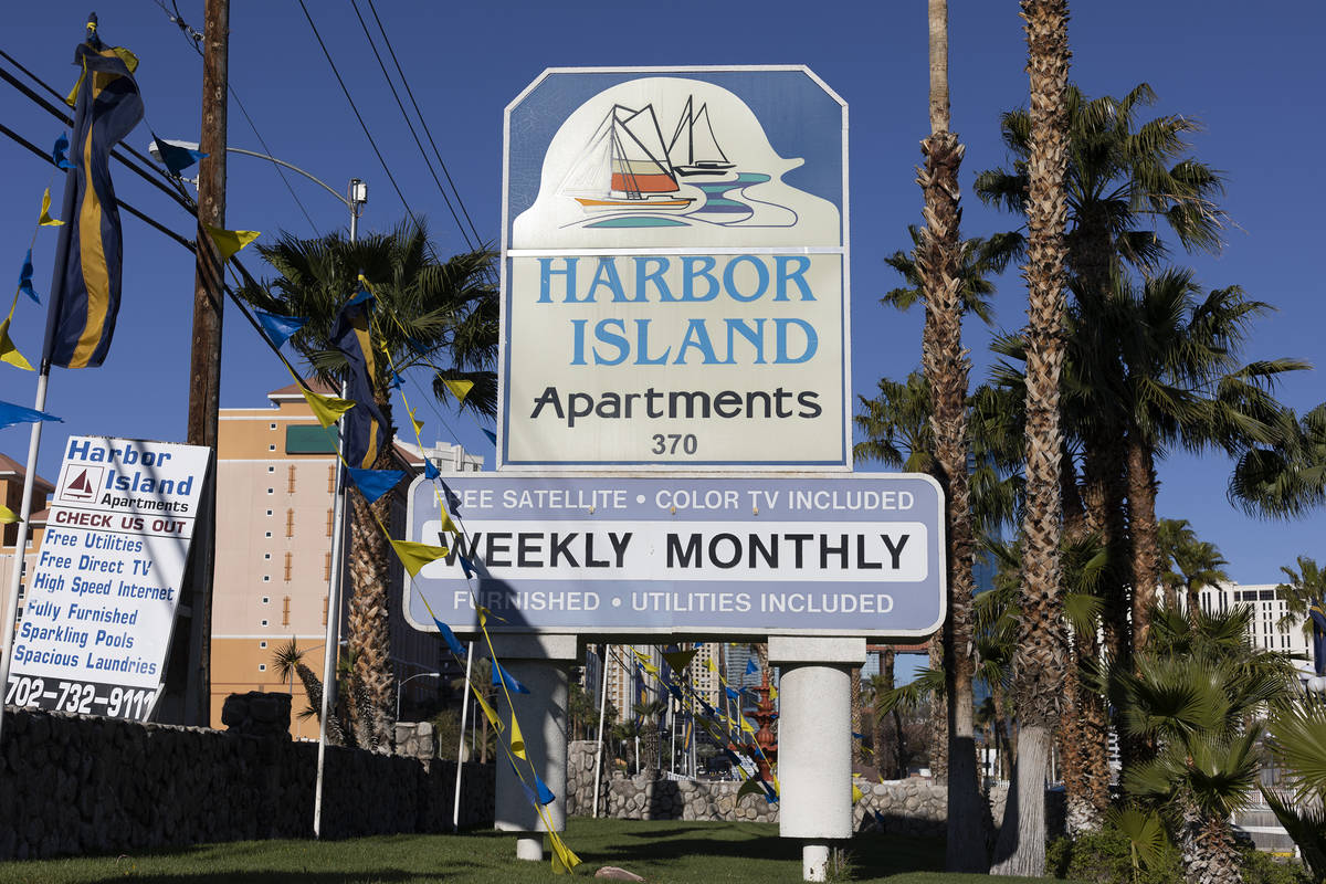 Harbor Island Apartments on Thursday, March 26, 2020, in Las Vegas. (Ellen Schmidt/Las Vegas Re ...