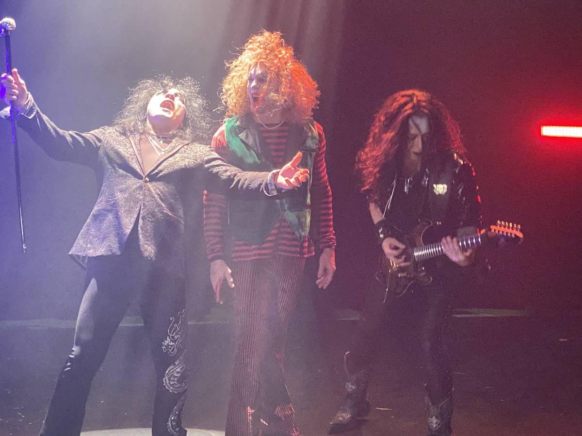 Paul Shortino, Carrot Top and Nozuma Wakai are shown recording a heavy metal version of "Send I ...