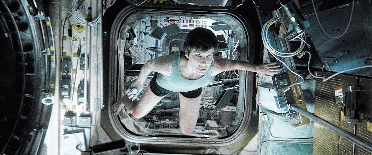 Sandra Bullock as Ryan Stone in Warner Bros. Pictures' dramatic thriller "Gravity," a ...