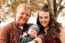 An undated photo of Cody and Rachael Anderson with their 9-month-old son, Caleb, who was tested ...