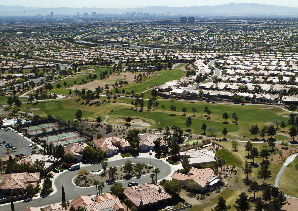 A view of Sun City Summerlin is seen Friday, March 27,2015. The mastered planned community lo ...